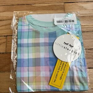 NWT Little Sleepies Pastel Plaid Long Sleeve Pajamas